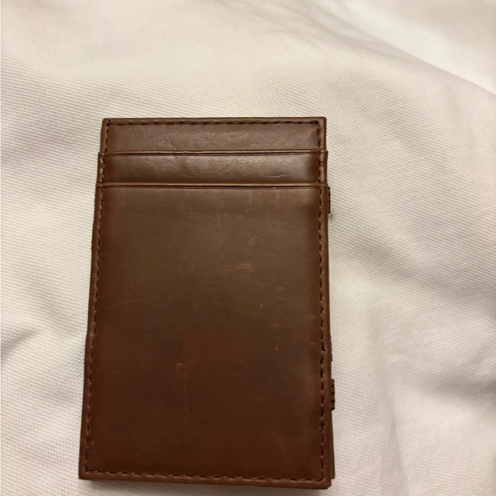 J. Crew Tan Leather Key & Card Holder